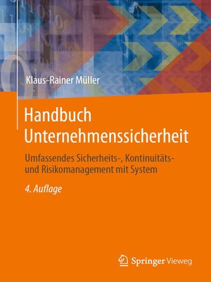 cover image of Handbuch Unternehmenssicherheit